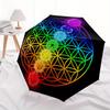 Chakra Balance Mandala: Vibrant Energy Healing ArtworkUmbrella, Portable 3-Fold Umbrella for Men & Women,Christmas Gift ES185