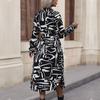 Autumn Fashion Women's Long Sleeve Lapel Dress Women