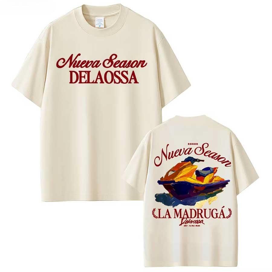 

Rapper Delaossa NUEVA SEASON La Madruga Merch T Shirt for Men Women Hiphop Streetwear Oversized Tops 100 Cotton TShirt M