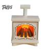 Mini Model House Furnishings Retro Simulated Fireplace Night Light, LED Flickering Flame Lamp, Cozy Atmosphere Miniature Scenes Accessories Lights for
