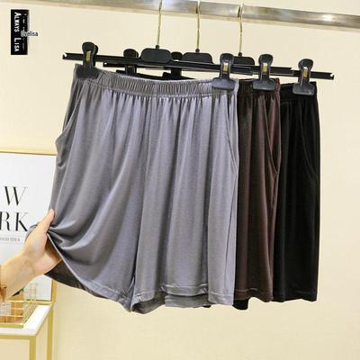 Pantaloncini da pigiama estivi larghi in modal con tasche - Leggeri, anti-esposizione, taglia grande.
