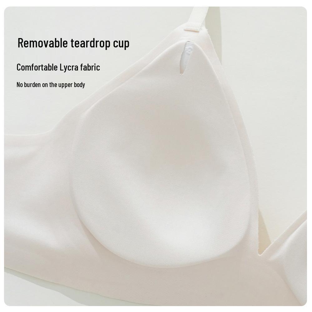 French Seamless Wire-Free Push-Up Triangle Bralette - Breathable, Skin-Friendly Cotton, Anti-Sag Design
