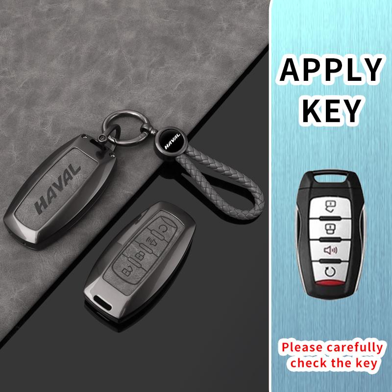 Alloy Car Key Case Cover for Great Wall Haval Jolion 2022 H6 H7 H4 H9 F5 F7 F7X F7H H2S GMW Dargo Keychain Auto Accessories