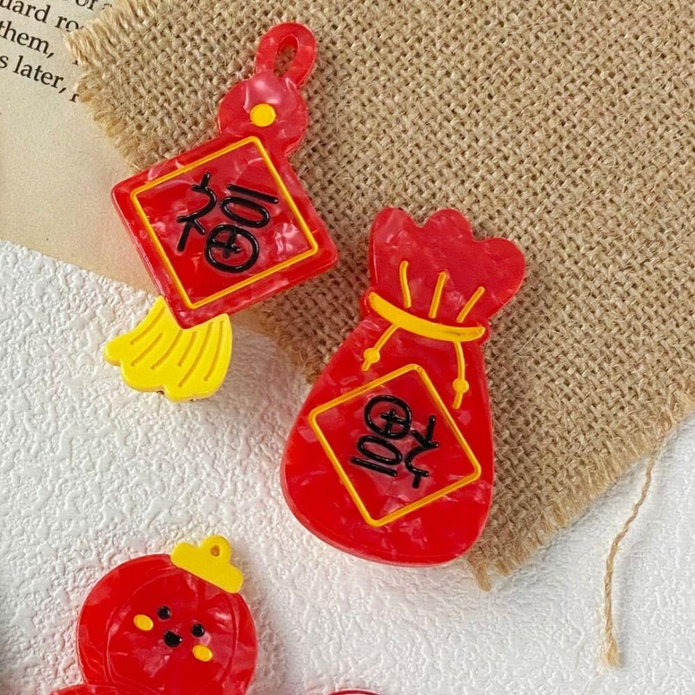 

Lucky Bag Red Pack заколка для волос Koi ацетат Tanghulu заколка для волос аксессуары для волос Koi