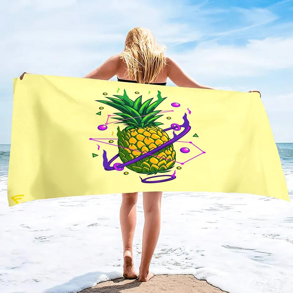 Pineapple Beach Towel ,Lightweight Microfiber Absorbent Quick Dry Sand Free Blanket Towels,Soft Pool Travel Bath Swim Towels
