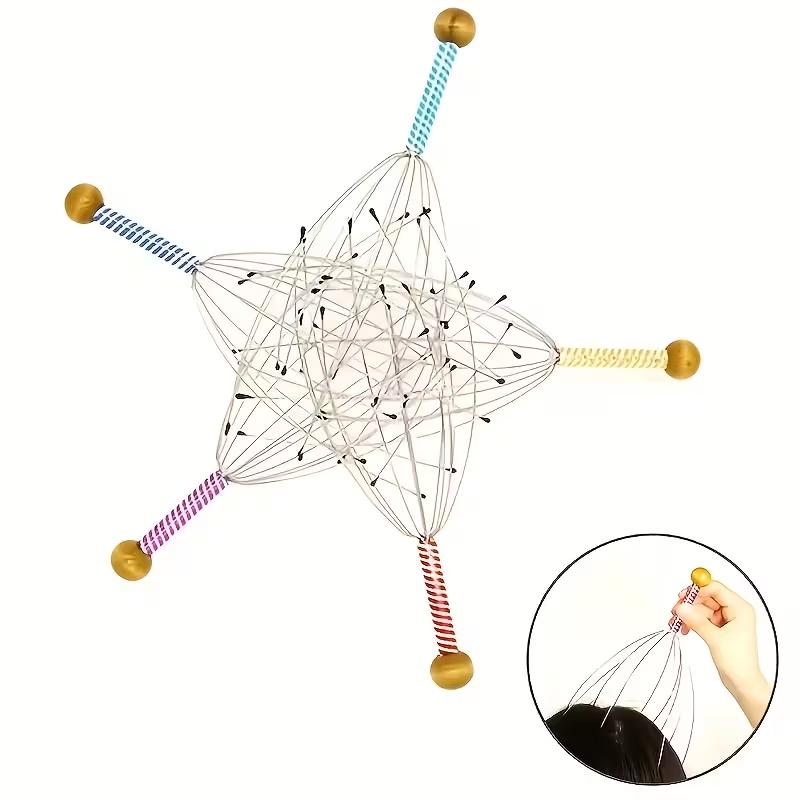 Octopus Scalp Massager Manual Head Massage Tool Scalp Stimulator Relaxation Stress Relief Hair Care Tool