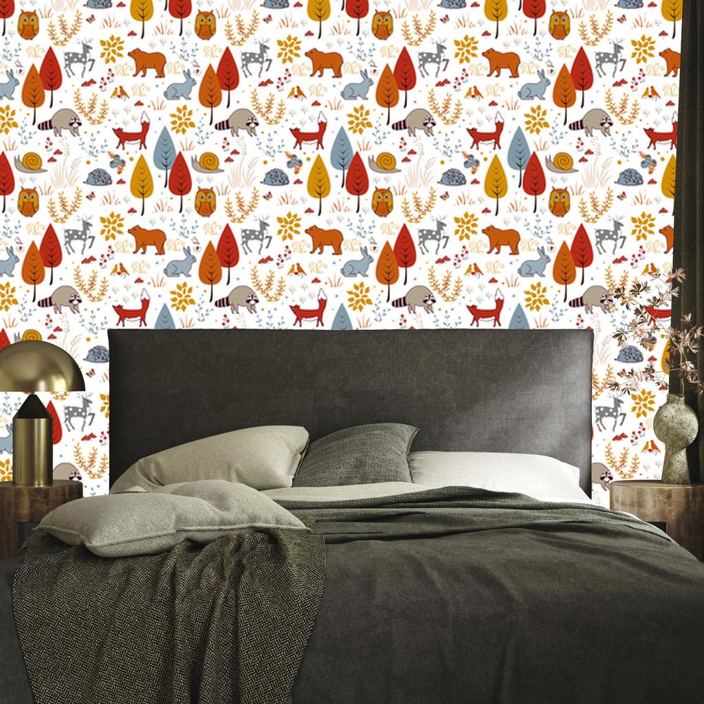 Forest Animals Wallpaper for Living Room and Bedroom 50x1000