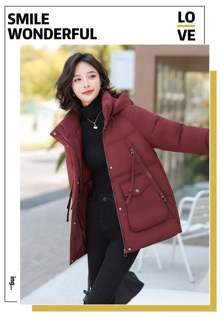 Brand down jacket women's short winter new thickened small white duck down bread jacket trendy