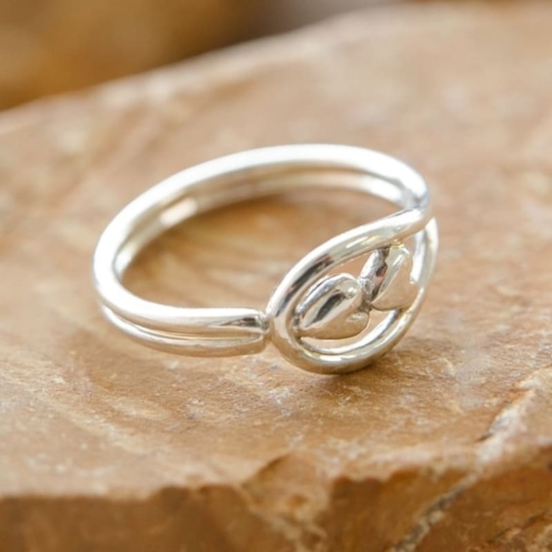 BELLOOGGI Two heart in curve ring