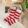 Women's Winter Wool Blend Chunky Knit Socks - Color Block, Speckled, Striped, College Style, Long & Warm.