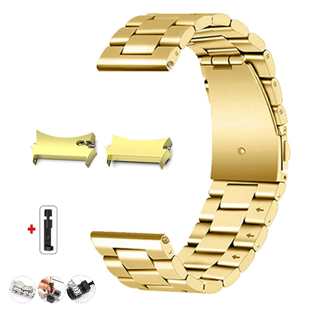 No Gaps Band for Samsung Galaxy Watch7 6 4 Classic 46mm 47mm/Watch4 5 pro 44mm 40mm Stainless Steel Strap Curved end Bracelet