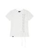 AAKAM Eyelet Corset Half Top (White)