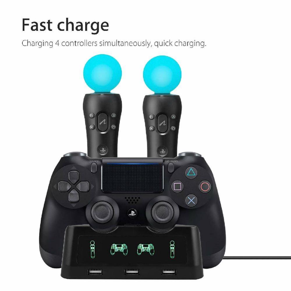Control Charger Base for Sony PS4 VR Move Motion Controller Playstation Play Station PS 4 Charging Dock Docking