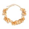 European Metallic Flower Collarbone Necklace Retro Simple Niche High‑End Jewelry