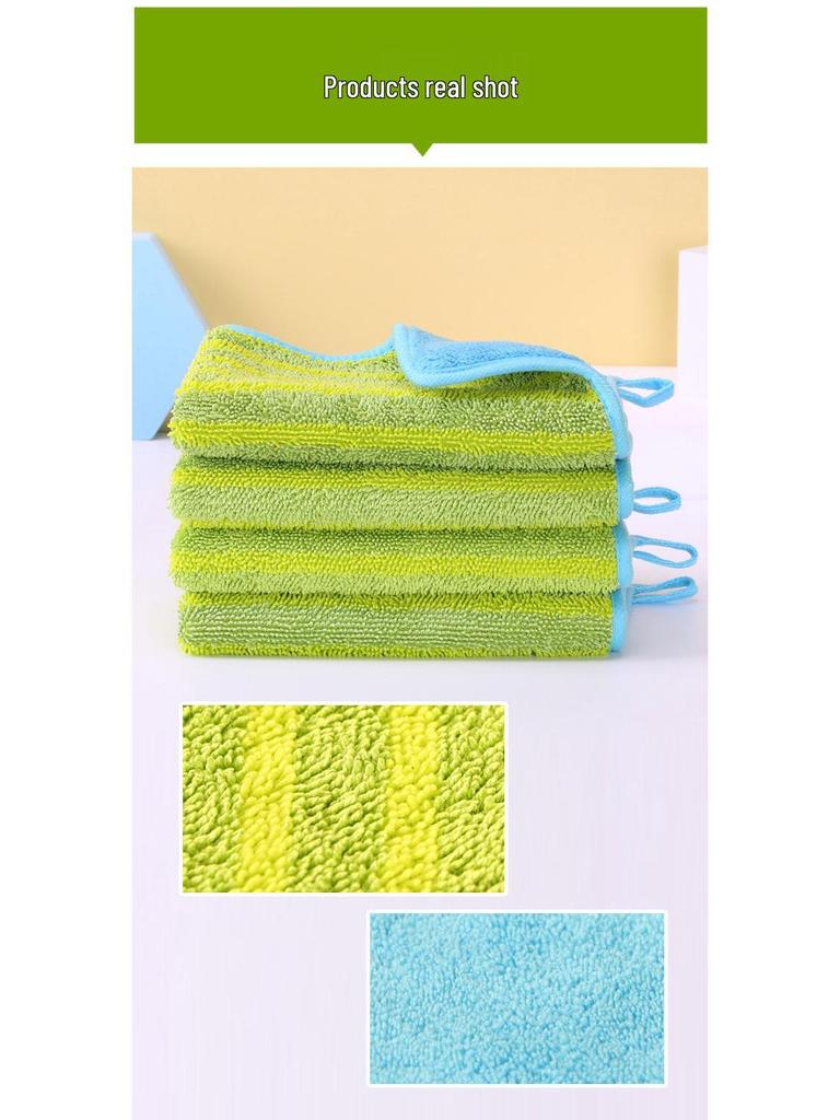 Double-Sided Thickened Mop Cloth Replacement for Flat Mop