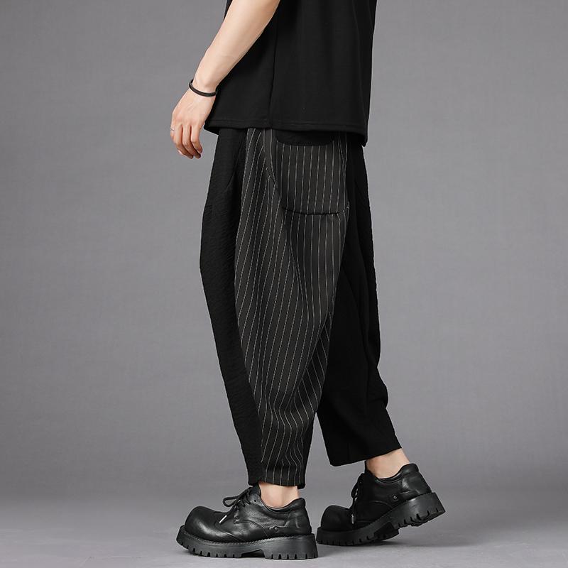 2025 Summer Men Streetwear Harem Pants Men High Street Black Wide-Leg Trousers Man Hip Hop Jogging Pants Male Oversized Pants