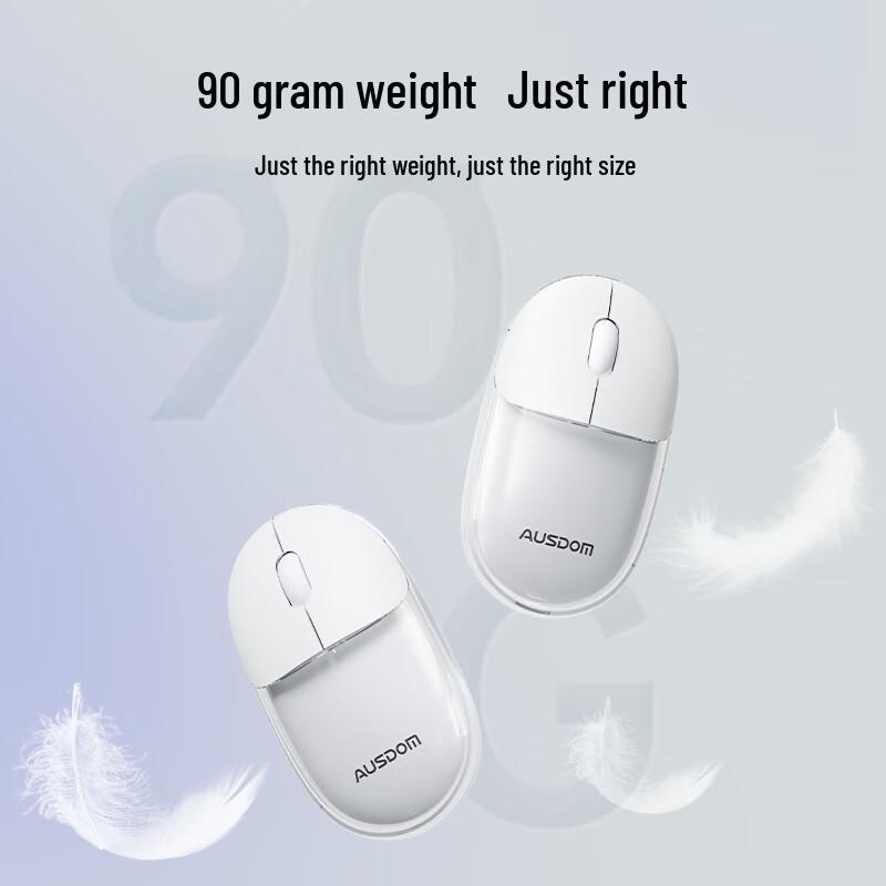 AUSDOM F01 Dual-Mode Transparent Wireless Mouse