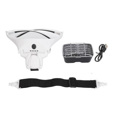 Headband Magnifier High Definition 5H Hardness Rechargeable Hands Free Headband Magnifying Glass