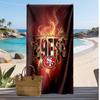 Asciugamano da Spiaggia Stampa San Francisco 49ers Morbido Portatile Asciugatura Rapida?Asciugamano Asciutto Per Piscina Vacanza Estiva Sport all'Aperto