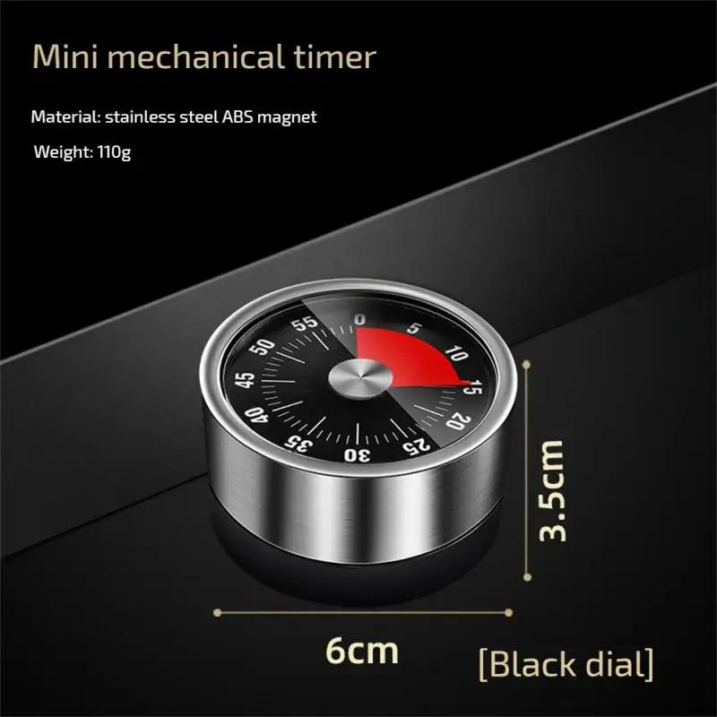 New Stainless Steel Visual Timer Mechanical Kitchen Timer 60-Minutes Alarm Cooking Timer With Loud Alarm Magnetic Clock Timer