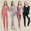 1 Set Breathable Thermal Underwear Low Collar Base Top Fashion Warm Shaping Clothes for Women
