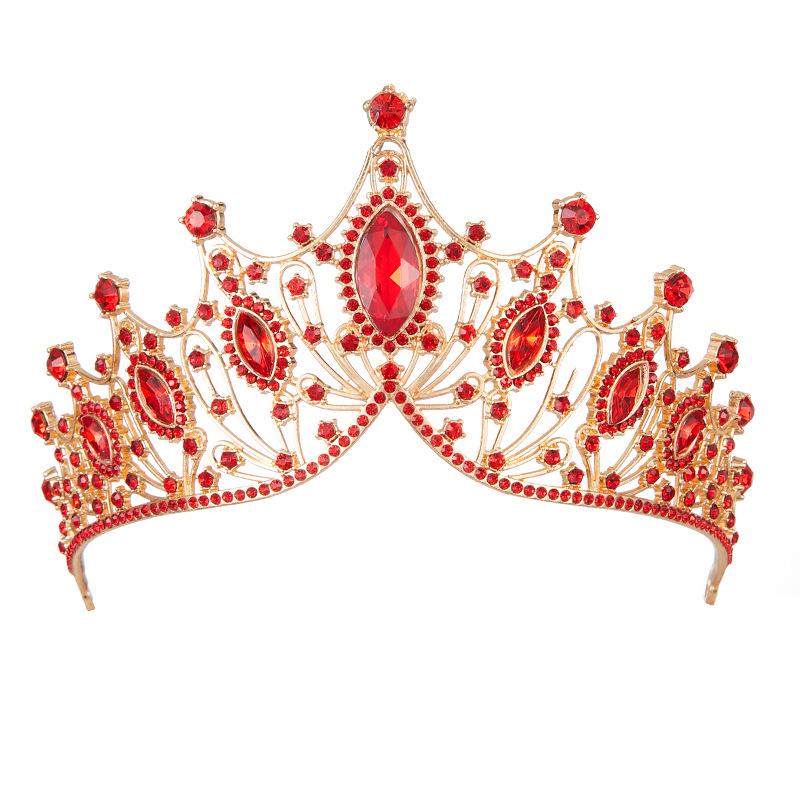 Korean Style Rhinestone Bridal Headdress - Alloy Crown Wedding Hair Accessory