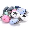 3Pcs Silicone Pacifier Clip Star Heart Round Silicone Clips for DIY Pacifier Chain Accessories Baby Soother Nursing Dummy Holder