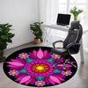 1 Stück Blumiges Mandala Stuhlteppich für das Büro, Weiche Bequeme Matte für Büro, Wohnzimmer, Schlafzimmer, Maschinenwaschbarer Teppich yy251112082