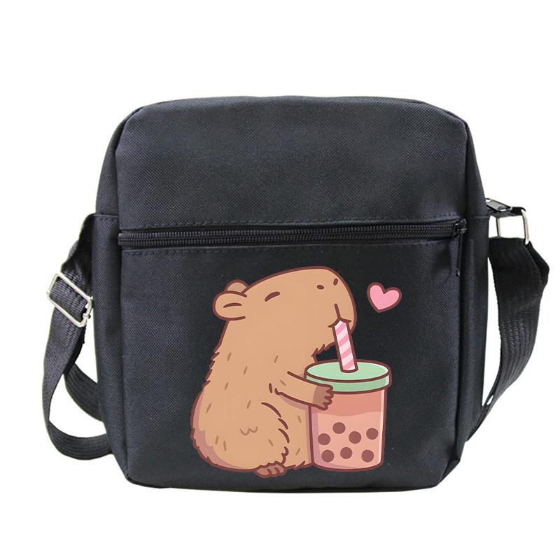 

Рюкзак-слинг «Капибара» с персонализированной печатью, трендовая корейская версия, модная сумка-мессенджер для студентов, мальчиков и девочек No Specifications