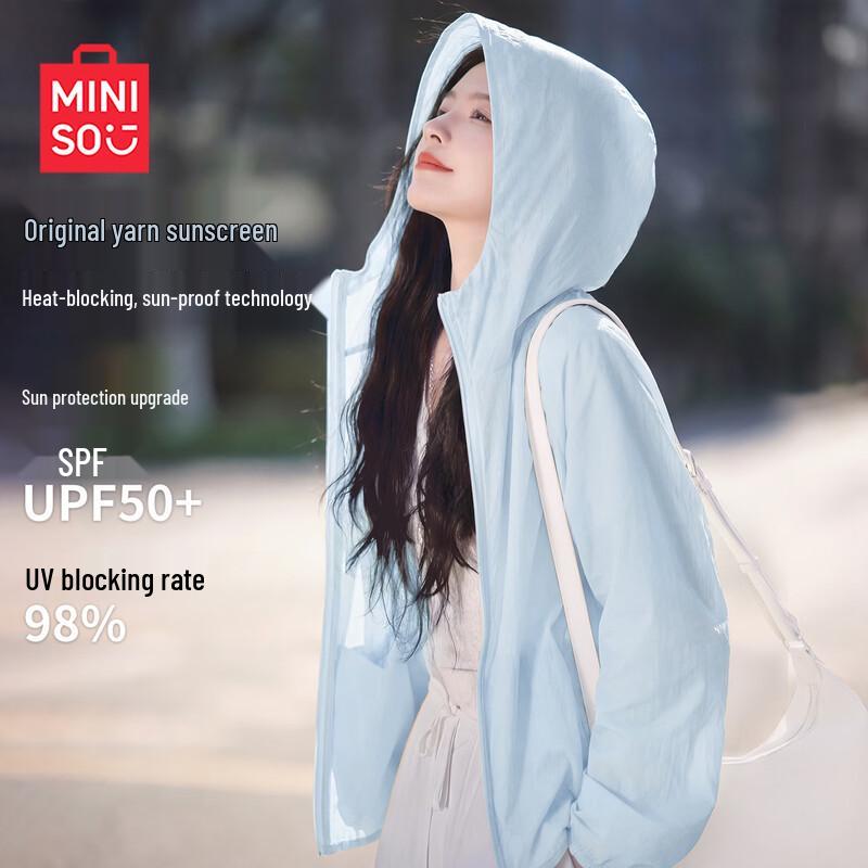 MINISO Women s Lightweight Hooded Sun Protection Jacket XXL