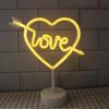 Shaped Led Cactus Neon Signs Light Holder Base Table Decoration Night Lamps