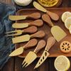 Cheese Knives Stainless Steel Cheese Slicer Cutter Wood Handle Butter Bread Fork Knife Cooking Kitchen Gadget