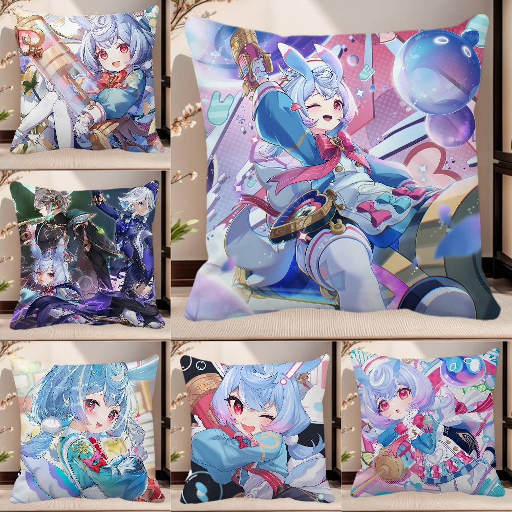 Game Genshin Impact Sigewinne Pillow Case Square Pillow Bedroom Sofa Leisure Comfort Cushion Car Home Decoration