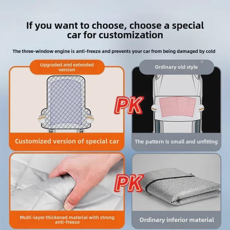 Winter Car Windshield Snow and Frost Cover - Thick, Anti-Freeze Protection for Front Windshield