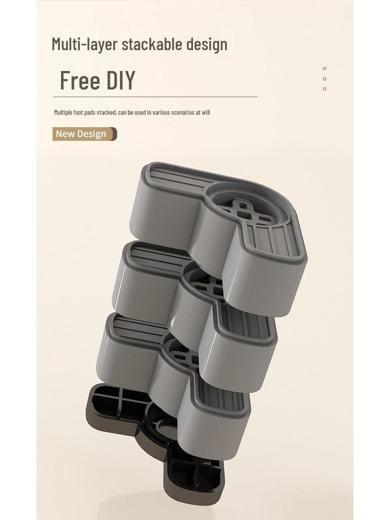 Washing Machine & Refrigerator Anti-Slip Vibration-Reducing Height Stand with Silent Feet