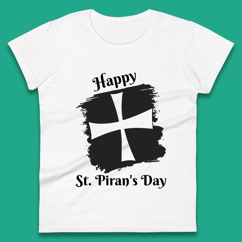 Saint Piran's Day Womens T-Shirt Mens Tops Tees Unisex