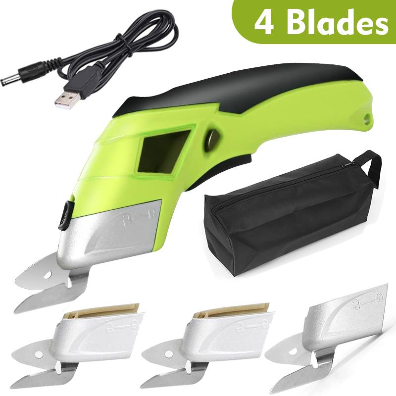 Cordless Electric Scissors Rechargeable Cardboard Cutter Scissor Power Sewing Shears Tool For Cutting Craft Carpet Leather Cloth
