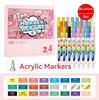 12-120 Colors Acrylic Paint Markers Pens For Fabric Rock Painting Markers Paint Pen Ceramic Glass Canvas DIY Art Making Supplies