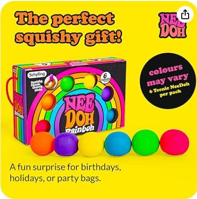 New Hot Selling Stress Relieving Toy Rainbow Color Stress Relieving Ball Pinch Music Gift Box Mini Sensory Squeezing Toy Set