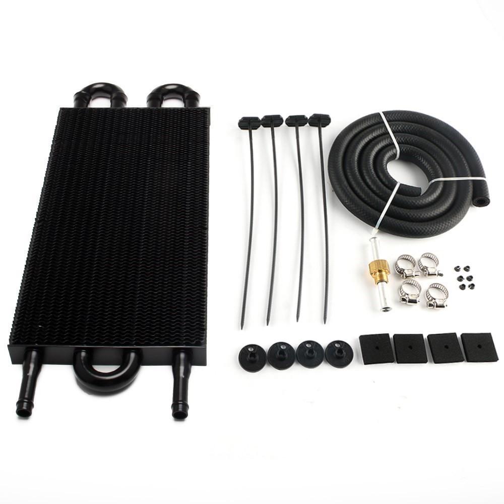 Universal 2Row 4Row 6Row 8Row 10Row Oil Cooler Kit Aluminum Remote Transmission Engine Cooler Auto-Manual Radiator Converter Kit