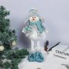 Retractable Blue Santa Claus, Snowman & Elk Christmas Ornaments