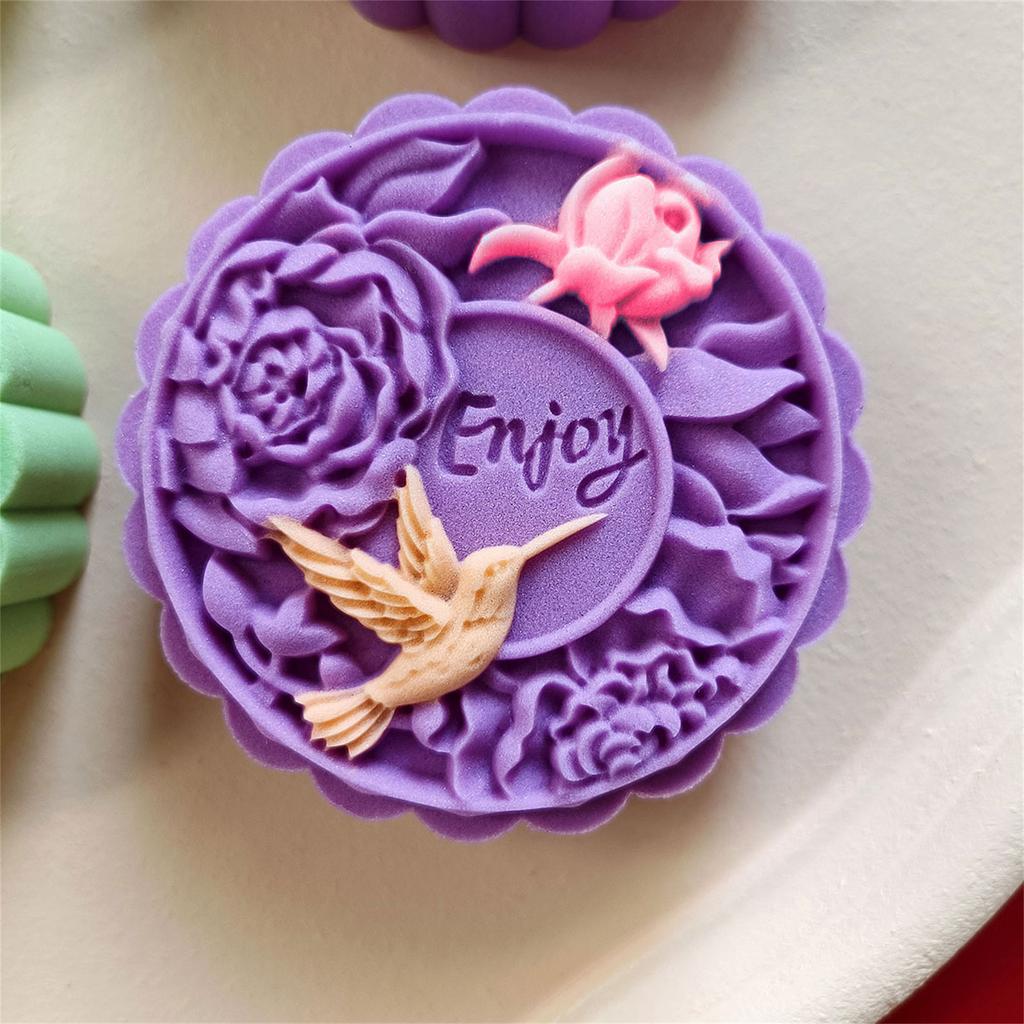 Kitchen Supplies Chinese Style Flower Bird Shape Mooncake Moulds Multi-Purpose Reusable Festival Cookie Decorate Tool