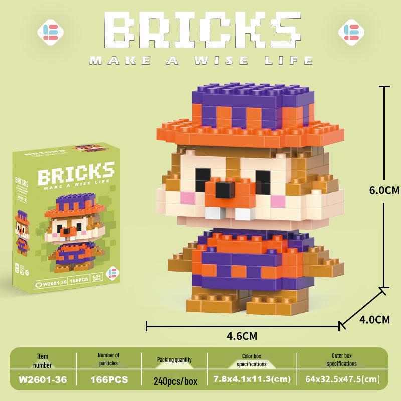 Children's Cartoon Building Blocks Set - Micro-Particle Assembly Girl Toy Gift