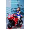 Children's Electric Motorcycle Dual Drive Children's Car with Remote Control Bluetooth Music LED Light Microphone Luminous Wheel