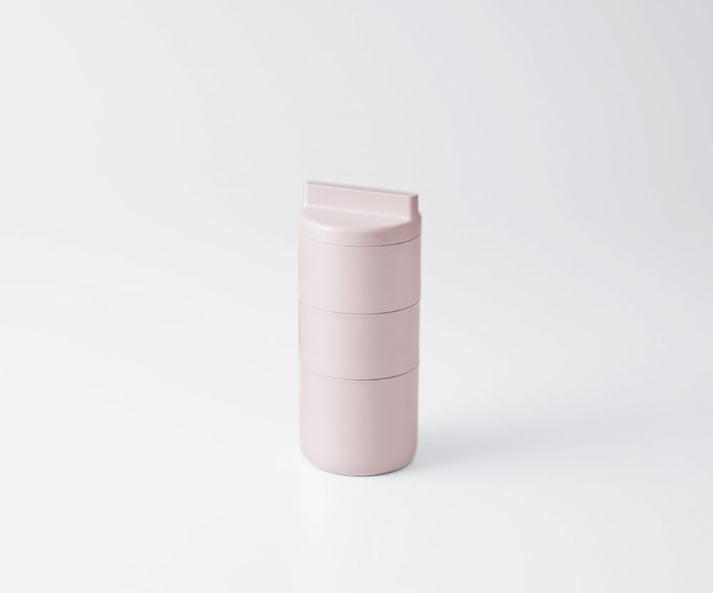Takenaka tutu Lunch Made in Light 160ml x 3-Tier Box, Japan, Pink, (Top Tier) 2, (Bottom Tier) 280ml, T-36374