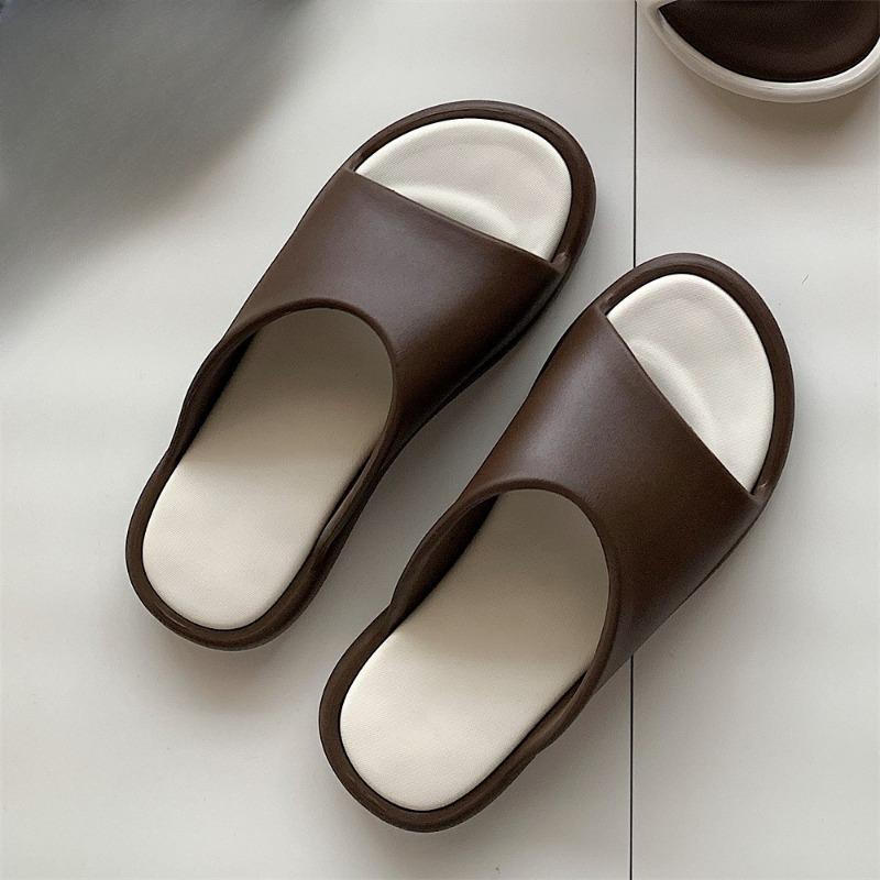 

Новая женская обувь высокого класса, домашняя повседневная одежда, плоские и удобные тапочки на одно плечо 36-37 чёрный/коричневый