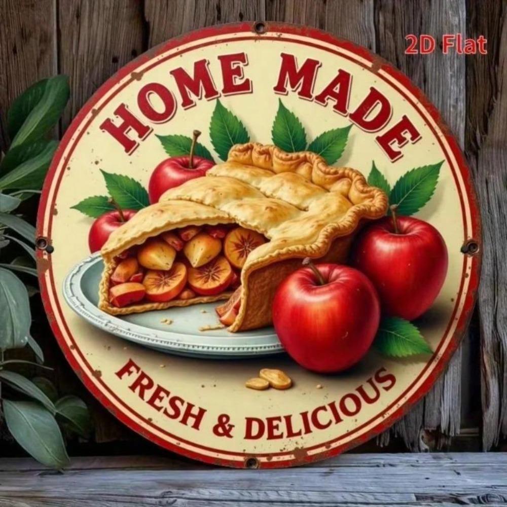 Handmade Metal Wall Art Pear Pie Rustic Kitchen Decor Mural