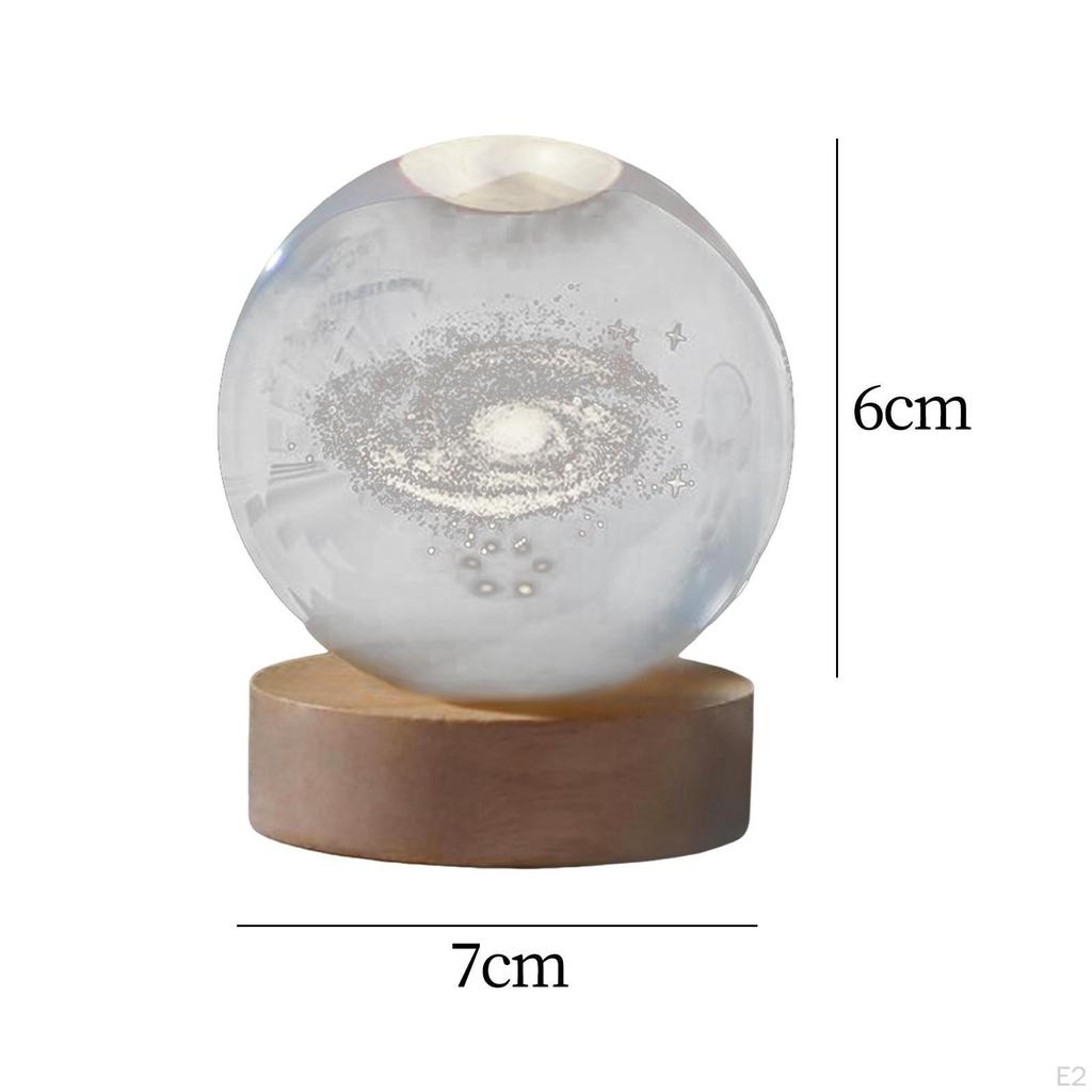 Night Light Crystal Ball Stand Decor Table Ornament for Birthday Gifts Accessories