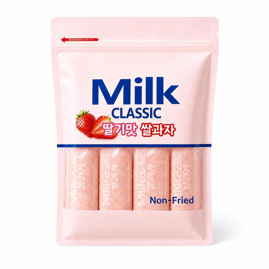 Milk Classic Strawberry Rice Cracker 240g