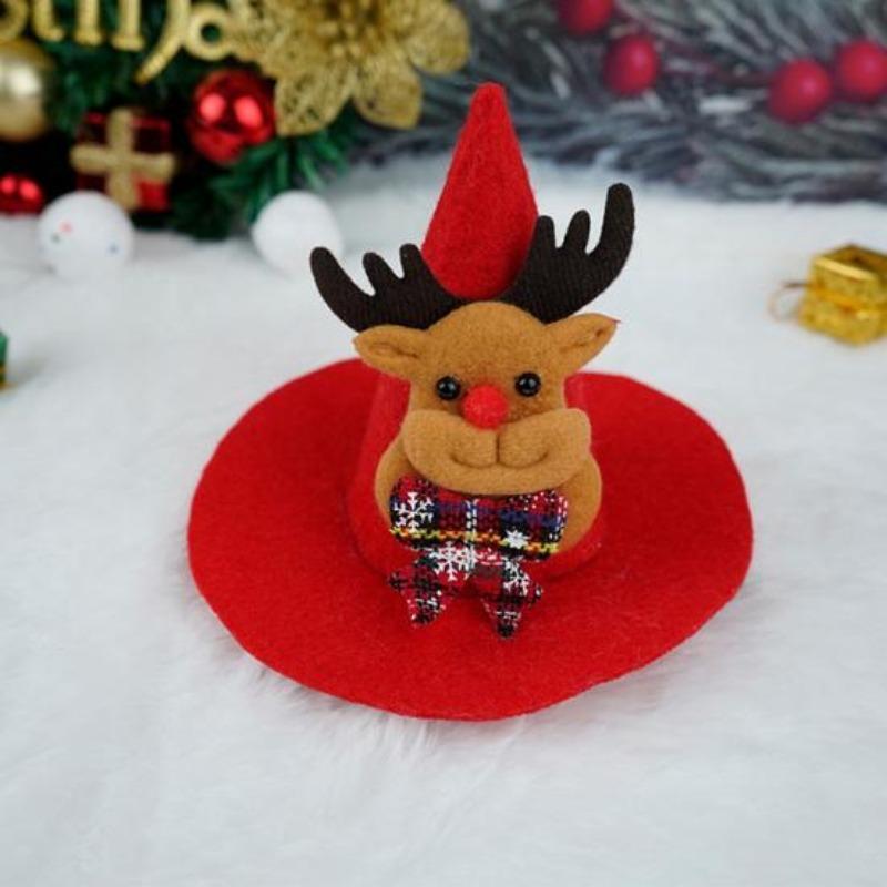 Cat Headwear Ultra-Light Decorative Long Lasting Xmas Pet Hat Cosplay Headwear Ornament Pet Supplies